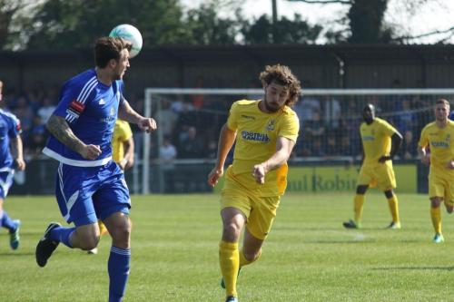 Billericays Rob Swaine (L) and Enfields Harry Ottaway