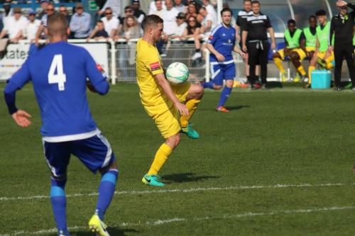 Enfields Billy Crook controls the ball before firing a shot over the bar