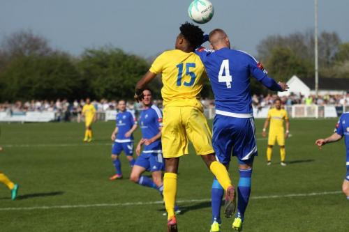Enfields Dernell Wynter (15) and Billericays Paul Konchesky