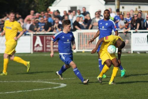 Enfields Harold Joseph appears to have misjudged the bounce