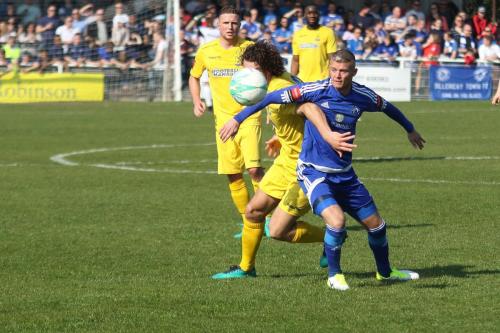Enfields Harry Ottaway challenges Paul Konchesky (blue)71
