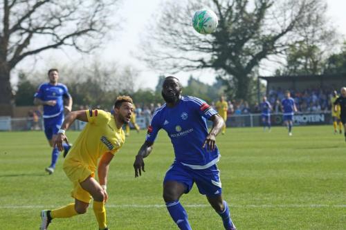 Enfields Tyler Campbell (L) and Billericays Tambeson Eyong