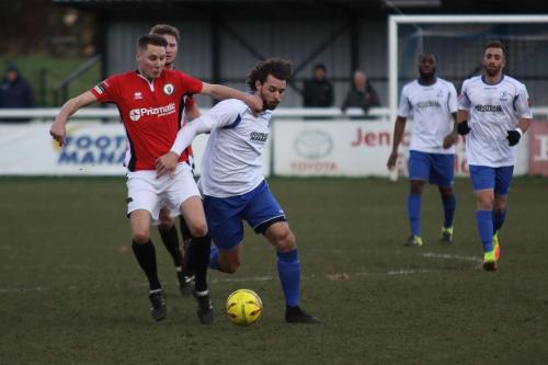 Burgess HillsSam Fisk  (L) and Enfields Harry Ottaway