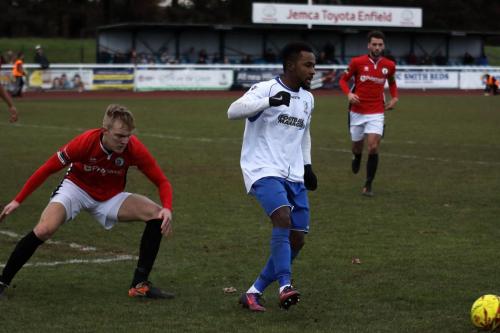 Burgess Hills James Richmond (L) and Enfields Bobby Devyne
