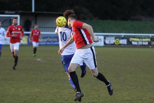 Burgess Hills Sam Fisk (red) challenges Harry Ottaway