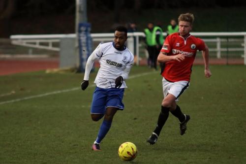 Enfields Bobby Devyne (L) and Burgess Hills Toby Pointing