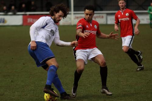 Enfields Harry Ottaway (L) and Burgess Hills Leon Redwood