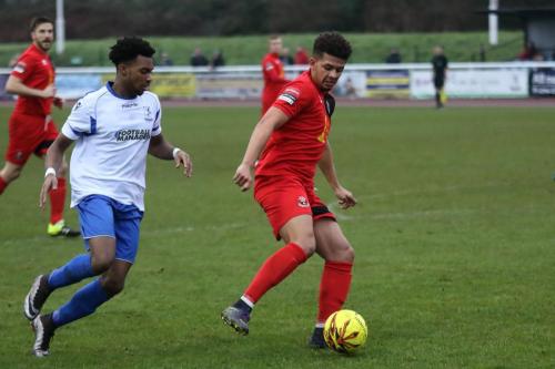 Enfields Dernell Wynter (L) and Sudburys Aidan Austin