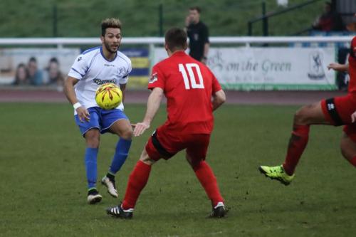 Enfields Tyler Campbell (L) and Sudburys Craig Parker