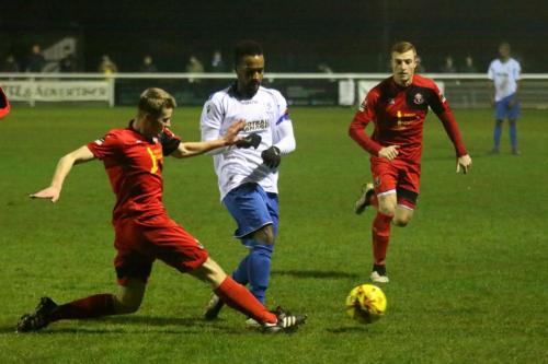 Sudburys Sam Mills challenges Bobby Devyne