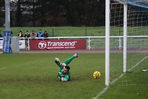 Tyler Campbells shot beats Marcus Garnham for the games only goal