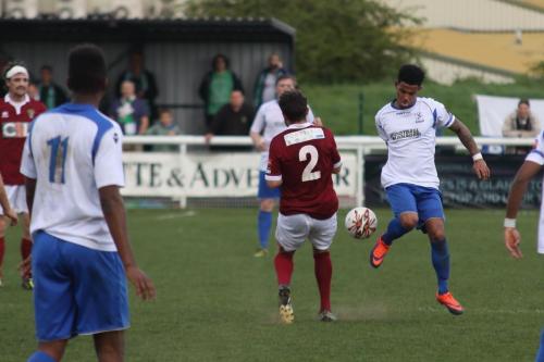 Bognors Harvey Whyte (2) and Enfields Nathan Livings