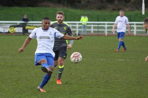 Enfields Jonathan Muleba (L) and Havants Rory Williams363