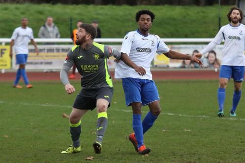 Havants Ryan Woodford (L) and Enfields Dernell Wynter