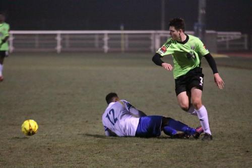 Enfields Bobby Devyne (L) and Hendons Jamie Smith