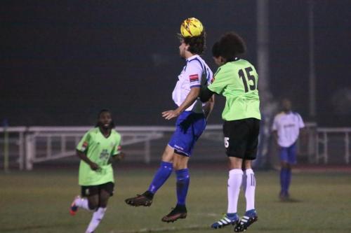 Enfields Harry Ottaway (L) and Hendons Kezie Ibe
