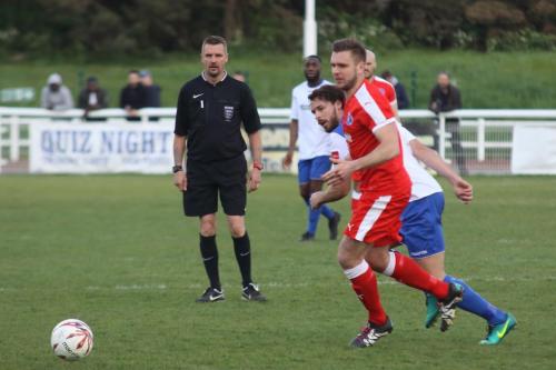 Leistons Joe Jefford (red) and Enfields Harry Ottaway