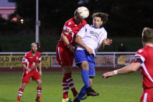 Tonbridges George Beavan (L) and Enfields Harry Ottaway