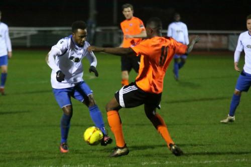 Enfields Bobby Devyne (L) and Billericays Abs Seymour