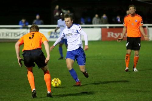 Enfields Mickey Parcell runs at Danny Fitzsimons