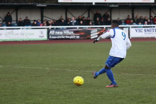Bobby Devyne shoots into the empty net to open the scoring