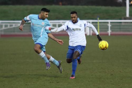 Grays Ryan Mahal (L) and Enfields Bobby Devyne