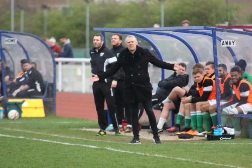 Leatherhead manager Jimmy Bullard is confused by a refereeing decision  His mood wasnt helped when the resulting free kick led to Enfields first goal