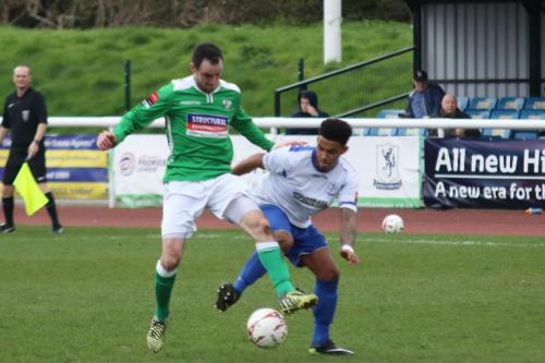 Leatherheads  Luke Moore (L) challenges Nathan Livings