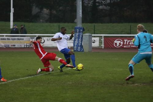 Harold Joseph shoots over the bar