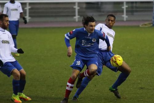 Enfields Jonathan Muleba (R) and Needhams Jack Curtis608