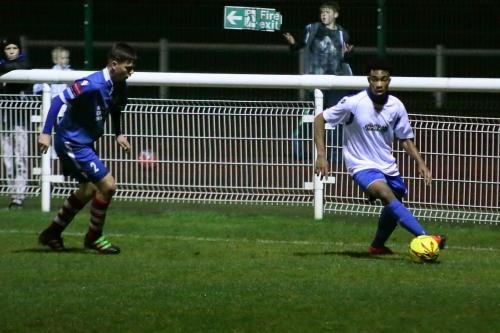 Needhams Jake Dye (L) and Enfields Dernell Wynter