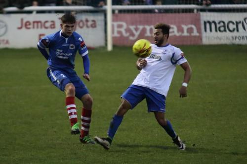 Needhams Jake Dye clears from Tyler Campbell