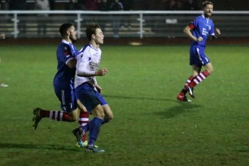 Needhams Luke Ingram (L() and Enfields Mickey Parcell