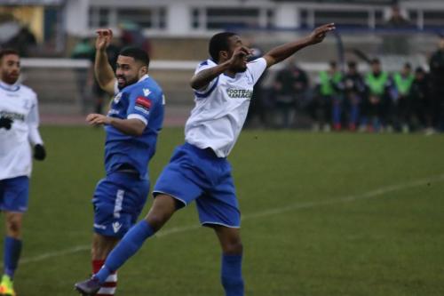 Needhams Luke Ingram (L) and Enfields Ricky Gabriel606