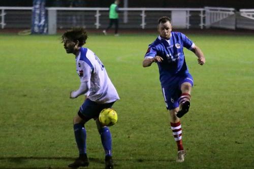 Needhams Sam Nunn clears from Harry Ottaway