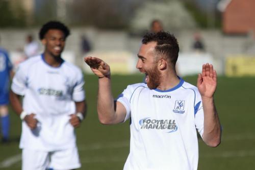 Scott Shulton celebrates the first of his two goals723