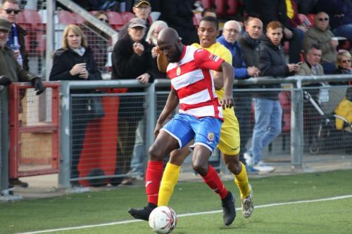 Harlows Junior Dadson and Enfields Jon Muleba (yellow)