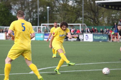 Harry Ottaway fires home the second Enfield goal