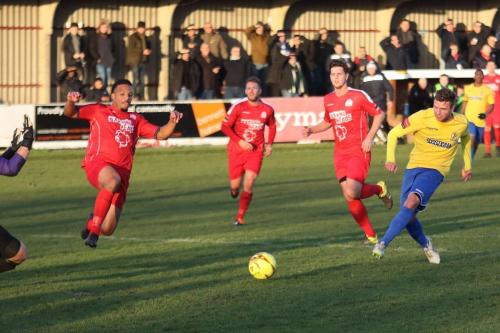 Billy Croook scores Enfields second goal
