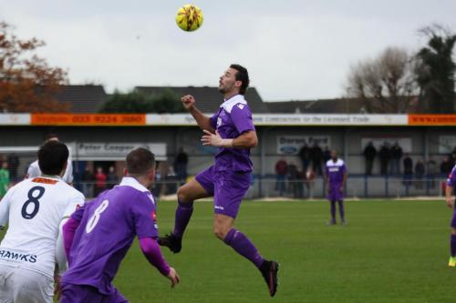 Enfields Harry Ottaway flicks the ball forward