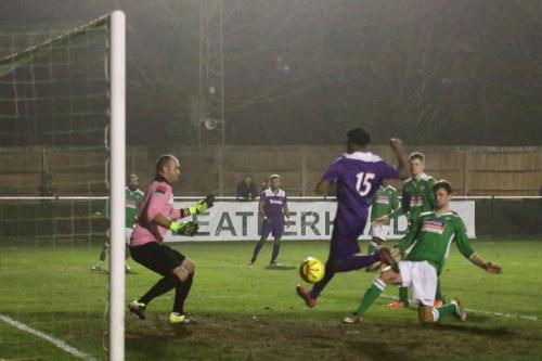 Dernell Wynter scores Enfields goal within a couple of minutes of coming on as substitute