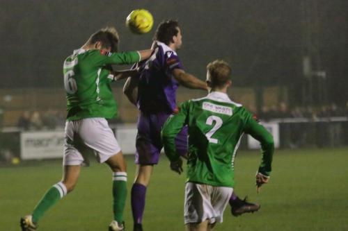 Leatherheads Rian Bray (L) challenges Harry Ottaway
