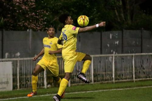 Enfields Dernell Wynter (R) and Jonathan Muleba