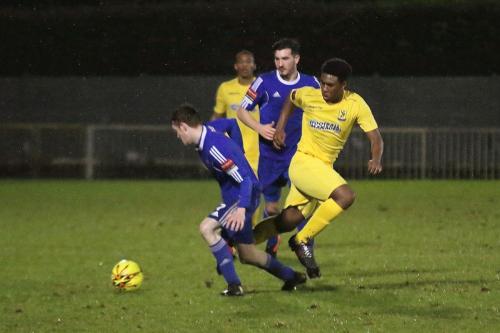 Enfields Lewis Wilson (R) and Mets Luke Robertson