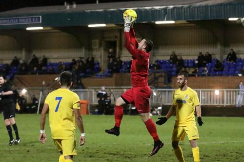 Enfields Nathan McDonald collects a cross921