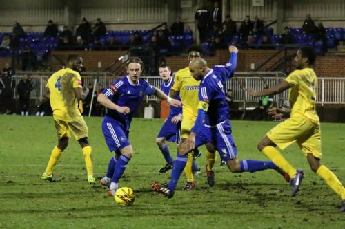 Met captain Steve Sutherland clears his lines