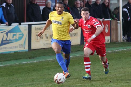 Enfields Jonathan Muleba (L) and Needhams Jack Simmons