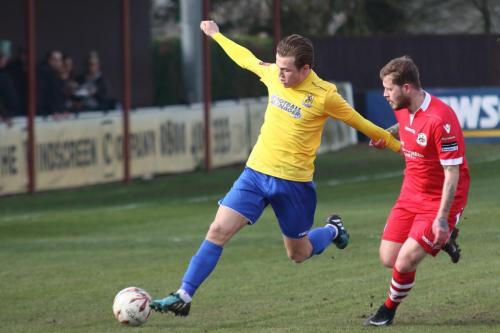 Enfields Mickey Parcell (L) and Needhams Billy Clark