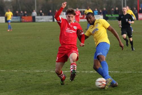 Needhams Jake Dye (L) and Enfields Ricky Gabriel