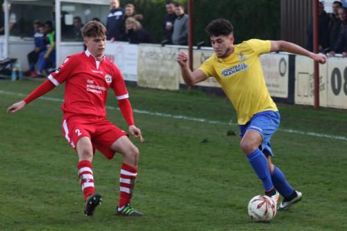 Needhams Jake Dye (L) and Enfields Samir Bihmoutine